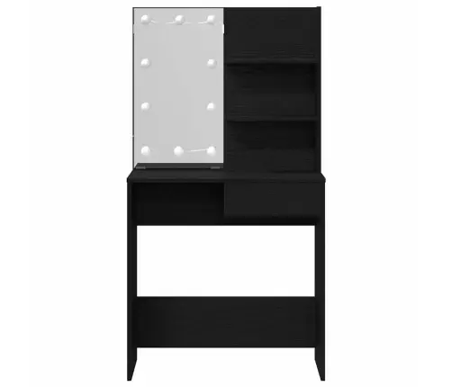 Riietumislaud Sahtliga Must Tamm 74.5 X 40 X 141 Cm Tehispuit