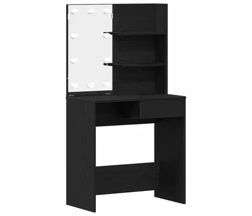 Riietumislaud Sahtliga Must Tamm 74.5 X 40 X 141 Cm Tehispuit