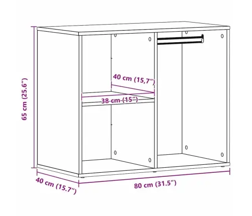 Melns Ozola Kosmētikas Skapis - 80X40X65 Cm Vidaxl