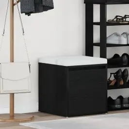 Drīzā Rokas Melns Ozolkoks 40,5 X 40 X 40 Cm Inženierijas Koks Vidaxl