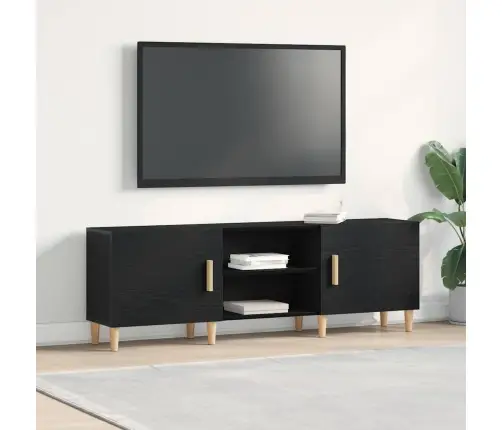Tv Statīvs - Melna Ozola Krāsa, 150X30X50 Cm, Izgatavots No Inženierijas Koka Vidaxl