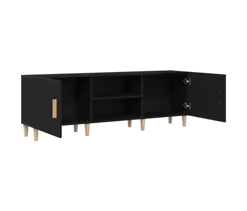 Tv Statīvs - Melna Ozola Krāsa, 150X30X50 Cm, Izgatavots No Inženierijas Koka Vidaxl