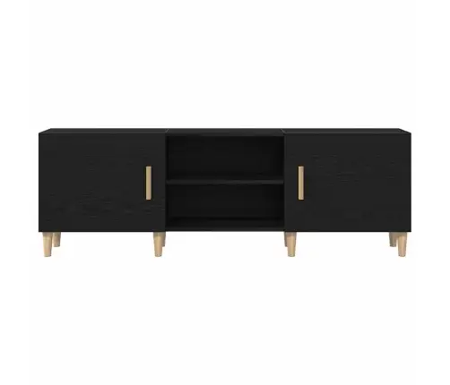 Tv Statīvs - Melna Ozola Krāsa, 150X30X50 Cm, Izgatavots No Inženierijas Koka Vidaxl