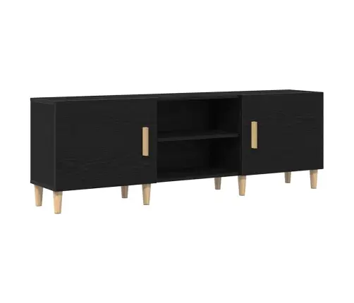 Tv Statīvs - Melna Ozola Krāsa, 150X30X50 Cm, Izgatavots No Inženierijas Koka Vidaxl