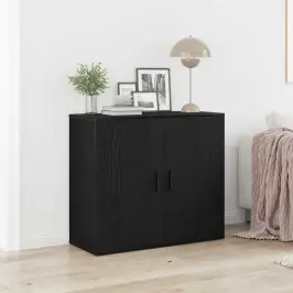 Bufete Melns Ozols 80 X 33 X 70 Cm Inženierijas Koks Vidaxl