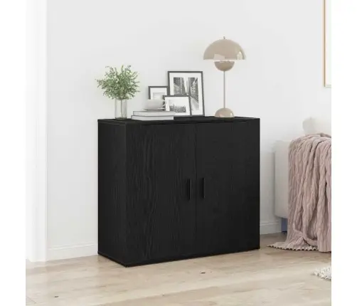 Bufete Melns Ozols 80X33X70 Cm Inženierijas Koks Vidaxl