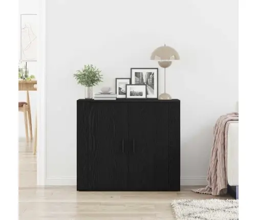 Bufete Melns Ozols 80X33X70 Cm Inženierijas Koks Vidaxl
