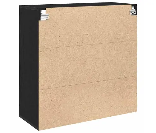 Sienas Skapītis Melns Ozols 80X33X80 Cm Inženierijas Koks Vidaxl