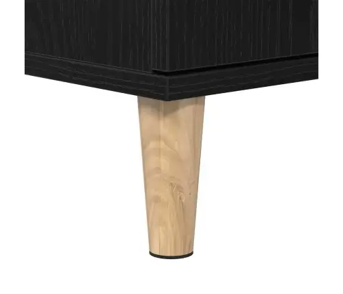 Vannitoakapp Riiuliga Must Tamm 30 X 30 X 100 Cm Tehispuit