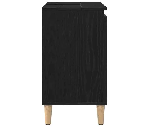 Izlietnes Skapītis Melns Ozols 58X33X60 Cm Inženierijas Koks Vidaxl