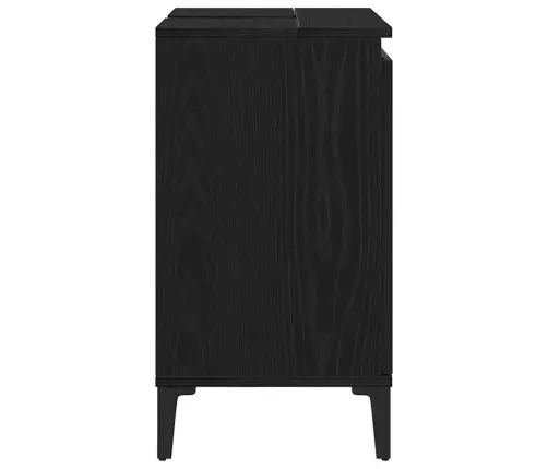 Izlietne Skapī Melnā Ozolā 58X33X60 Cm Inženierijas Koks Vidaxl