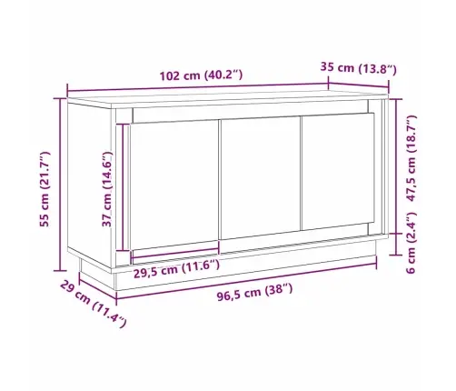 Kabalas Juodas Ąžuolas 102 X 35 X 55 Cm Apdirbta Mediena