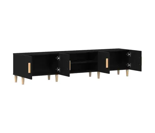 Tv Kabinets Melns Ozols 180X31,5X40 Cm Inženierijas Koks Vidaxl