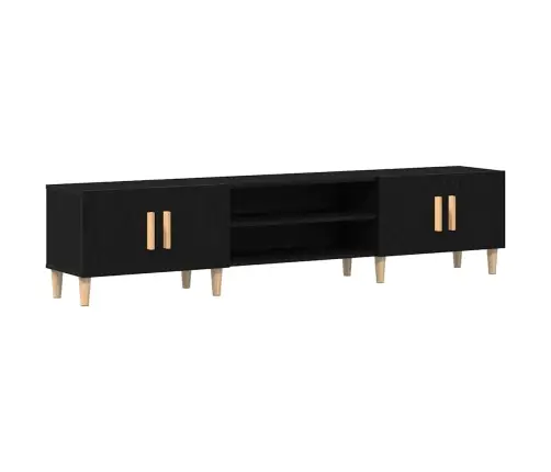 Tv Kabinets Melns Ozols 180X31,5X40 Cm Inženierijas Koks Vidaxl