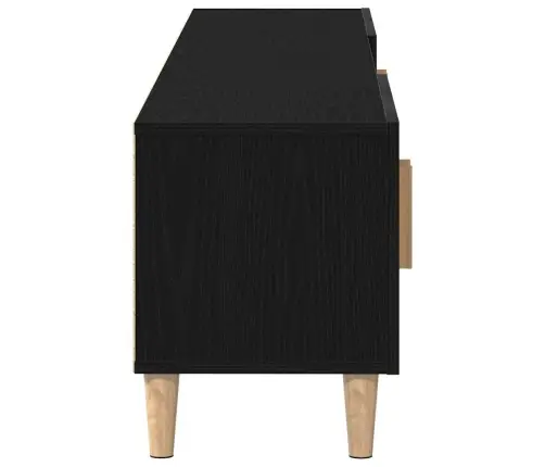 Tv Kabinets Melns Ozols 180X31,5X40 Cm Inženierijas Koks Vidaxl