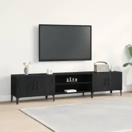 Tv Stends Melns Ozols 180 X 31.5 X 40 Cm Inženierijas Koks Vidaxl
