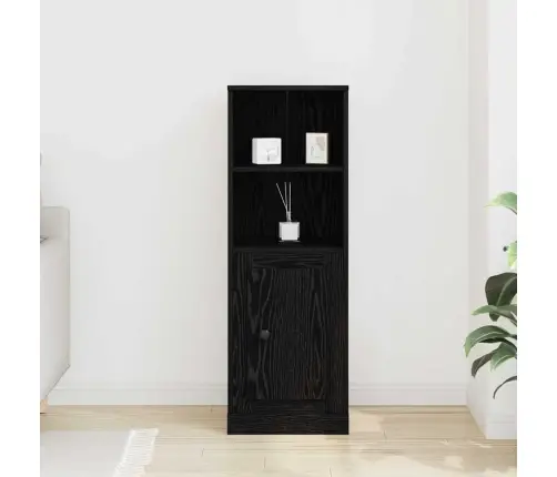 Augstais Galds Melnā Ozola 36X35.5X103.5 Cm Inženierijas Koks Vidaxl