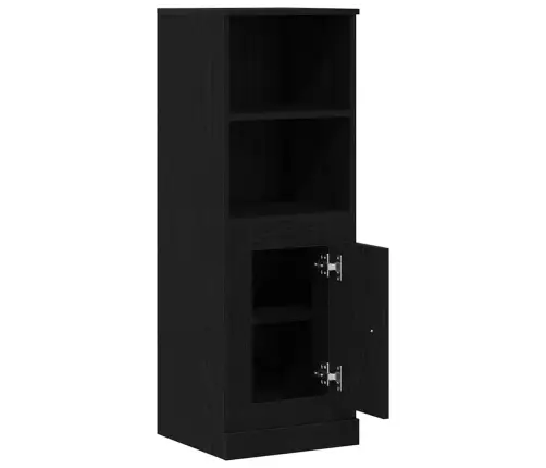 Augstais Galds Melnā Ozola 36X35.5X103.5 Cm Inženierijas Koks Vidaxl