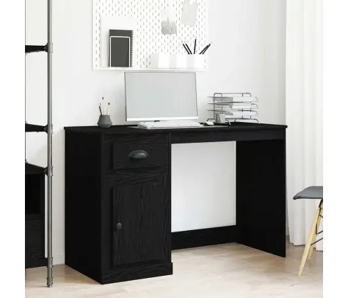 Galds Ar Glabāšanu Melno Ozolu 50X115X75 Cm Inženierijas Koks Vidaxl