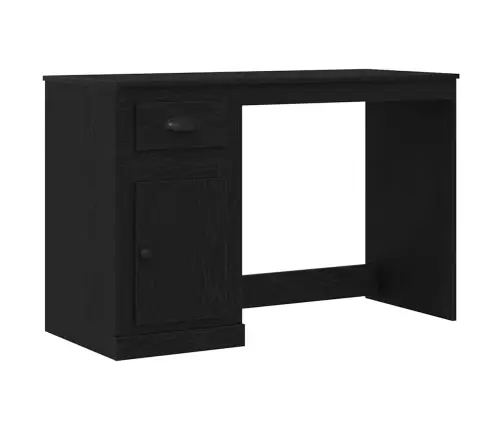 Galds Ar Glabāšanu Melno Ozolu 50X115X75 Cm Inženierijas Koks Vidaxl