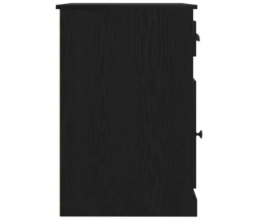 Galds Ar Glabāšanu Melno Ozolu 50X115X75 Cm Inženierijas Koks Vidaxl