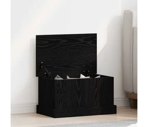 Uzglabāšanas Kaste Melns Oks 50X30X28 Cm Inženierijas Koks Vidaxl