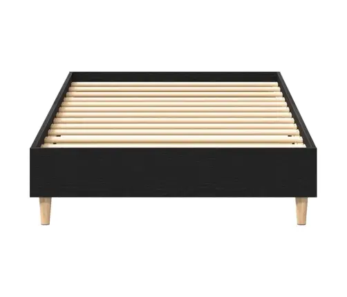 Voodi Raam Must Tamm 90 X 190 Cm Tehispuit