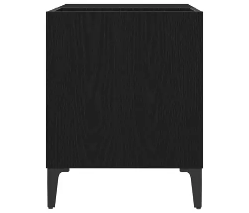 Ierakstu Skapītis Melnā Ozola Krāsā 84,5X38X48 Cm No Inženierijas Koka Vidaxl