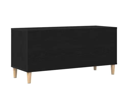 Plaadikapp Riiuliga Must Tamm 100 X 38 X 48 Cm Tehispuit
