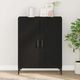 Bufete Melns Ozolkoks 69.5 X 34 X 90 Cm Inženierijas Koks Vidaxl