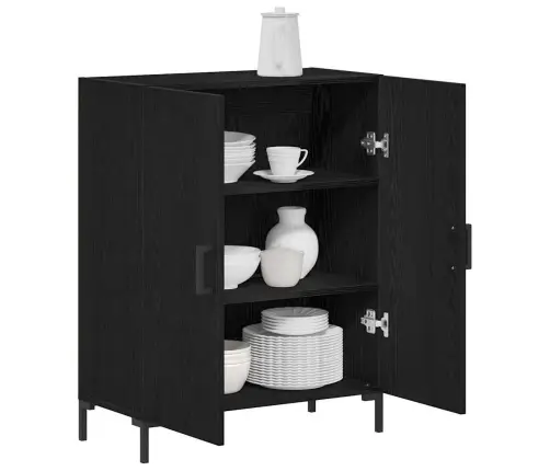 Bufete Melna Oša 69,5X34X90 Cm Inženierijas Koks Vidaxl Bufete Melna Oša 69,5X34X90 Cm Inženierijas Koks Vidaxl