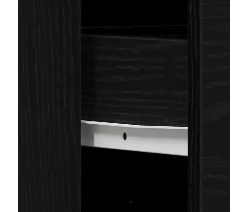 Vannas Istabas Izlietnes Skapīša Melns Ozols 80X33X60 Cm Inženierijas Koks Vidaxl