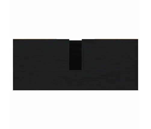 Vannas Istabas Izlietnes Skapīša Melns Ozols 80X33X60 Cm Inženierijas Koks Vidaxl