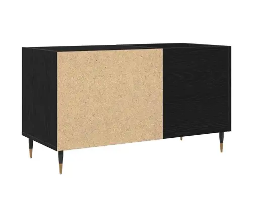 Plokštelių Spintelė Su Lentyna Juodas Ąžuolas 85 X 38 X 48 Cm