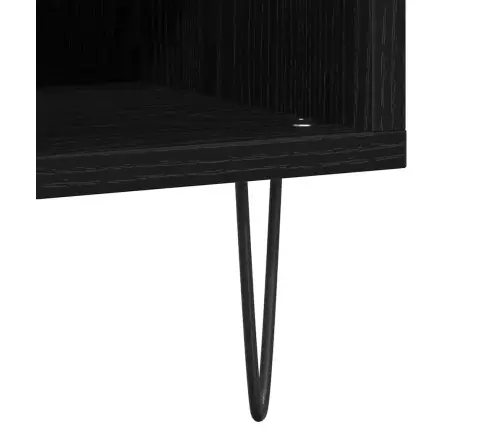 Ierakstu Skapītis Melnā Ozolkoka Krāsā 84,5X38X48 Cm Inženierijas Koks Vidaxl