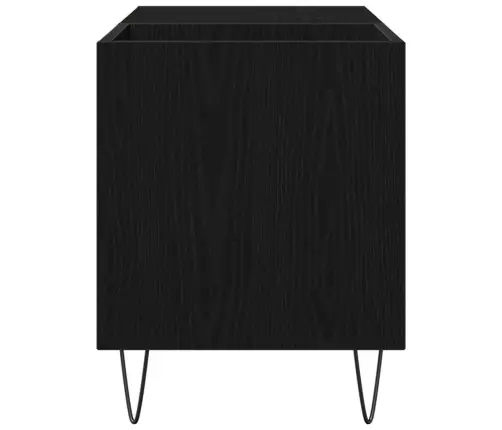 Ierakstu Skapītis Melnā Ozolkoka Krāsā 84,5X38X48 Cm Inženierijas Koks Vidaxl