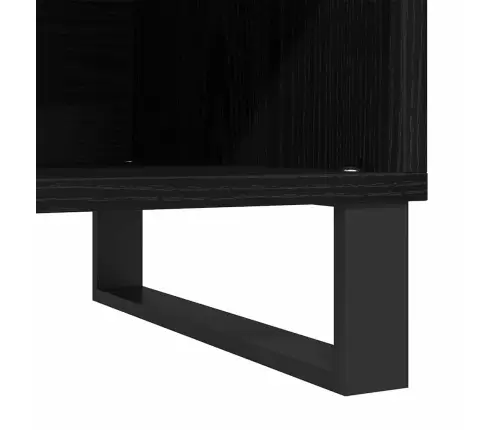 Ierakstu Skapis, Melnā Ozola Krāsā, Izmērs 84,5X38X48 Cm, Inženierijas Koks Vidaxl