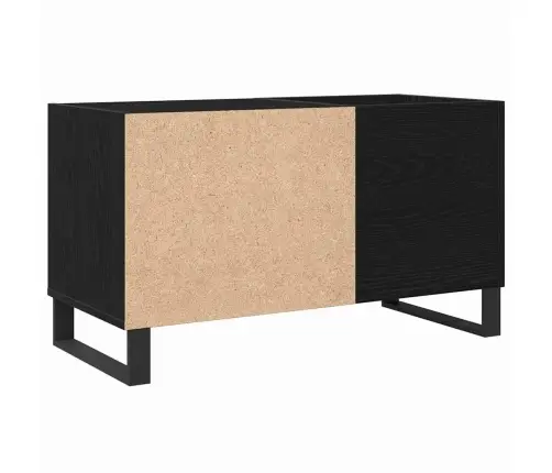 Ierakstu Skapis, Melnā Ozola Krāsā, Izmērs 84,5X38X48 Cm, Inženierijas Koks Vidaxl