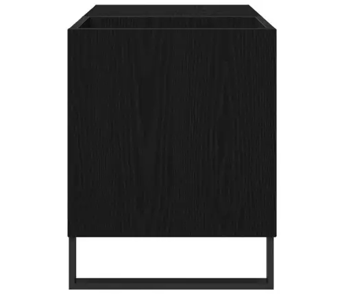 Ierakstu Skapis, Melnā Ozola Krāsā, Izmērs 84,5X38X48 Cm, Inženierijas Koks Vidaxl