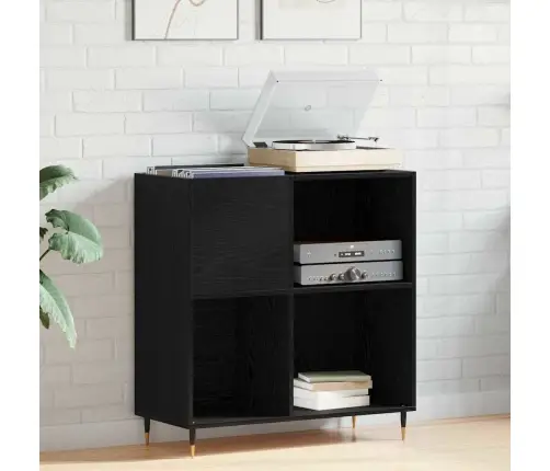 Plaadikapp Riiuliga Must Tamm 85 X 38 X 89 Cm Tehispuit