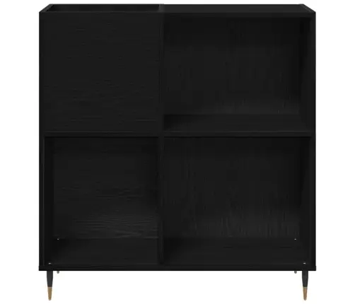 Plaadikapp Riiuliga Must Tamm 85 X 38 X 89 Cm Tehispuit