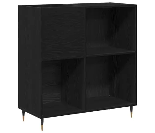 Plaadikapp Riiuliga Must Tamm 85 X 38 X 89 Cm Tehispuit