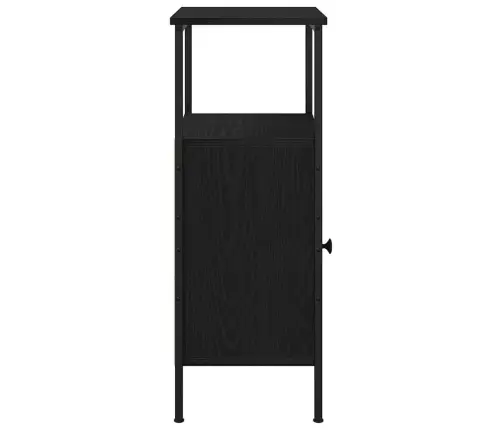 Šalia Lovos Spintelė 2 Pcs Juoda Ąžuolo 41 X 31 X 80 Cm