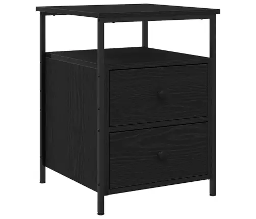 Naktinis Staliukas 2 Pcs Juoda Ąžuolo 44 X 45 X 60 Cm