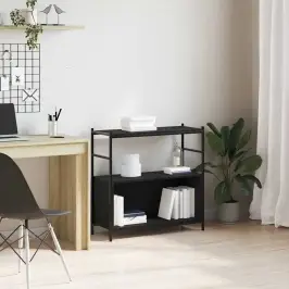 Raamatukapp Must Tamm 80 X 30 X 78.5 Cm Tehispuit