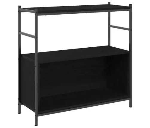 Raamatukapp Must Tamm 80 X 30 X 78.5 Cm Tehispuit