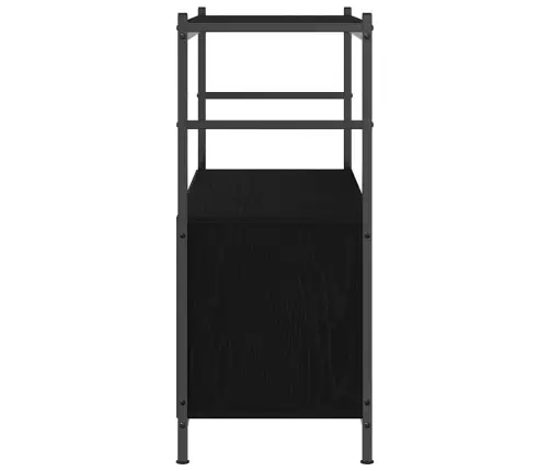 Raamatukapp Must Tamm 80 X 30 X 78.5 Cm Tehispuit