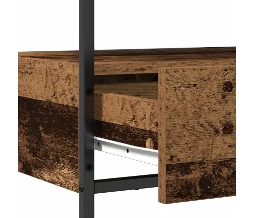 Konsoles Galds Vecā Koka 75X40X75 Cm Inženierijas Koks Un Tērauds Vidaxl