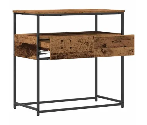 Konsoles Galds Vecā Koka 75X40X75 Cm Inženierijas Koks Un Tērauds Vidaxl