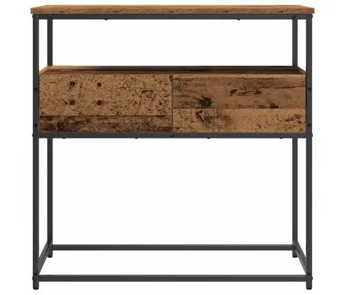 Konsoollaud Vana Puit 75 X 40 X 75 Cm Töödeldud Puit Ja Metall